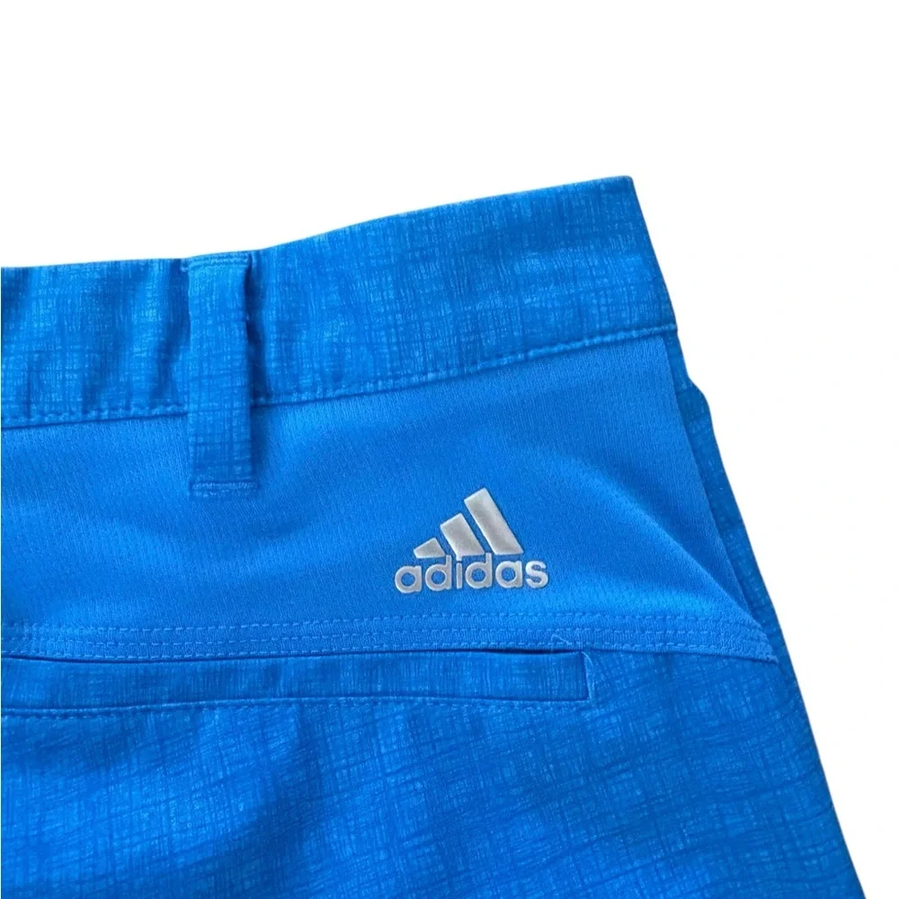 Adidas Men's Bright Blue Flat-Front Golf Shorts 40